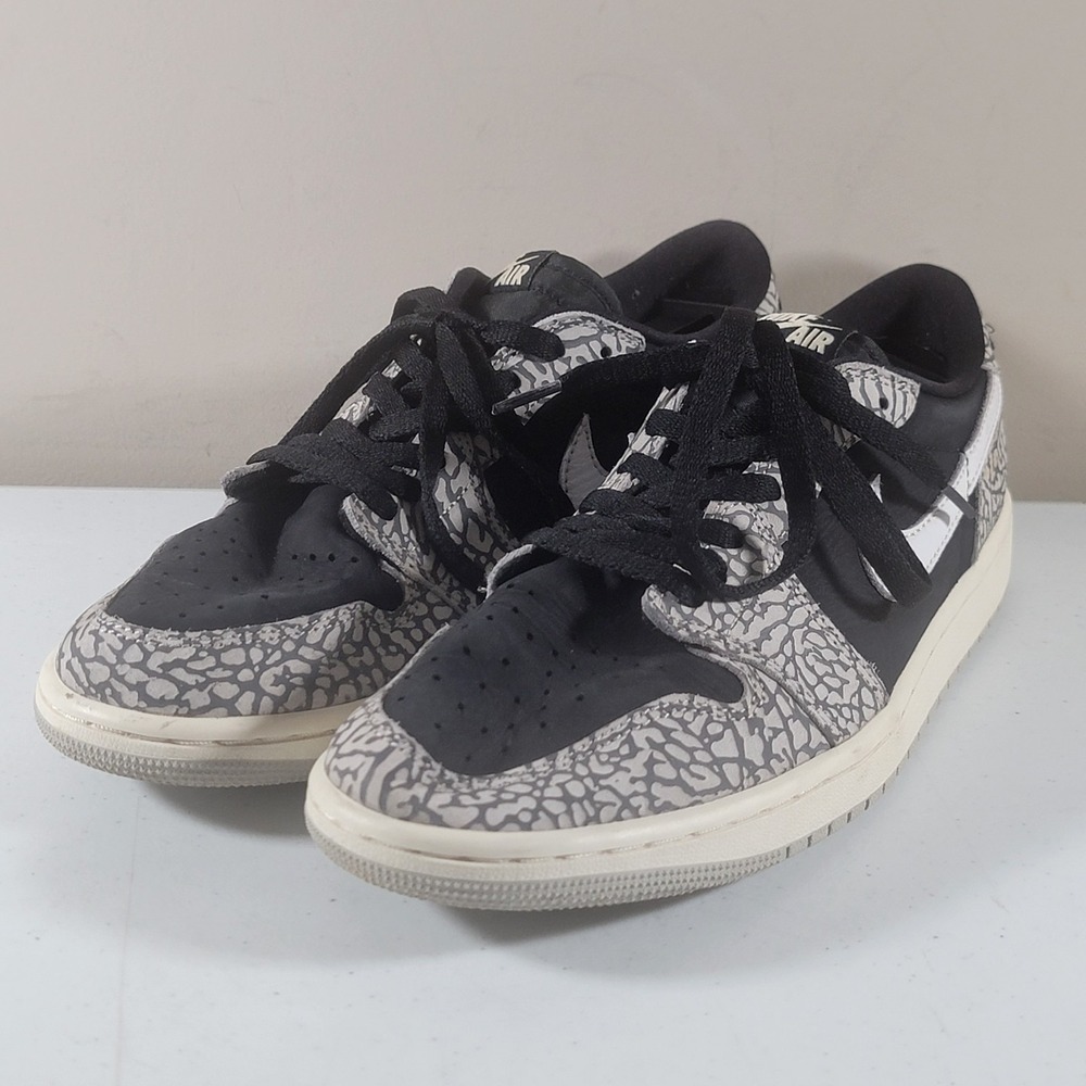 Air Jordan 1 Retro Low OG Black Cement Mens Size 9.5